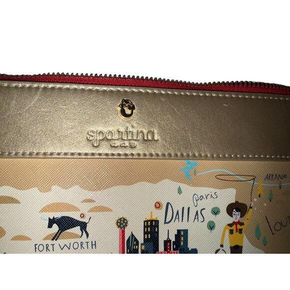 Spartina 449 Texas Crossbody Bag With Map Print Design & Adjustable Strap - Picture 5 of 6